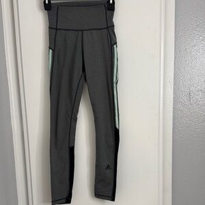 Adidas Women’s Gray and Black Leggings